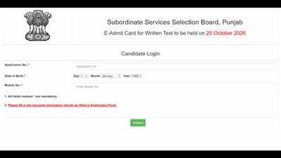 How To Download Psssb Admit Card: PSSSB Group D admit card 2026 released for 2,098 posts; written exam on October 25: Check direct link to download hall tickets here