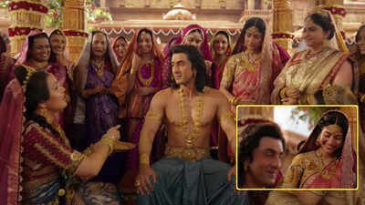 ‘Ramayana’ song ‘Mangal Rang’ sparks new row: Netizens question a scene, ‘Since when do brides watch the groom haldi ceremony?’ | Hindi Movie News