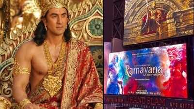 ‘Ramayana’ trailer featuring Ranbir Kapoor and Yash takes over Times Square; audience applauds after action-packed preview – WATCH |