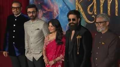 Ranbir Kapoor, Sai Pallavi and Yash attend ‘Ramayana’ world premiere; actors walk star-studded red carpet with Nitesh Tiwari and Namit Malhotra: PICS |