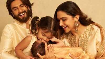 Deepika Padukone, Ranveer Singh announce name of second baby as Devi Padukone Singh, drop FIRST glimpse in a family portrait on Dussehra, Dua kisses her baby sister – PIC inside |
