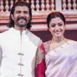 Rashmika Mandanna brings traditional glamour in Rs 1.31 lakh ivory saree as Vijay Deverakonda complements her in white at ‘Ranabaali’ promotions in Hyderabad | Telugu Movie News
