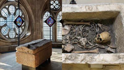 A Roman stone coffin found at Westminster Abbey in 1869 bore the name of a man from 1,600 years ago, but new tests date the skeleton inside to AD 987–1052; archaeologists say it may be one of two medieval abbots