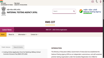 RMS CET 2026: NTA to close application window tomorrow for Class 6, 9 admissions; direct link here