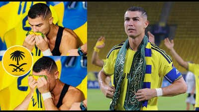 ‘I’m Portuguese, but I belong to Saudi Arabia’: Ronaldo kisses Saudi emblem, celebrates with flag after 981st goal in Al-Nassr’s emphatic 3-1 win | Football News