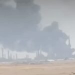 Watch: Massive fire at Saudi Aramco sites targeted in Houthi missile, drone strikes
