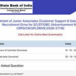 SBI Clerk Mains Admit Card 2026 released for 1,538 backlog posts, exam on October 29