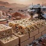 Scientists develop a living building material for Mars using engineered yeast; it uses far less energy and can be recycled into new bricks |