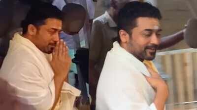 Suriya visits Tiruchendur temple ahead of ‘Scene’ release, interacts with fans during early morning darshan | Tamil Movie News
