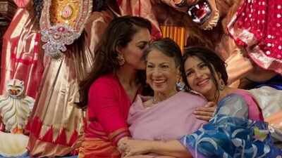 ‘Today was all about Maa’: Kajol celebrates Durga Puja with family in Mumbai; shares pictures with Tanuja and Tanishaa Mukerji; Ayan Mukerji joins the festivities | Hindi Movie News