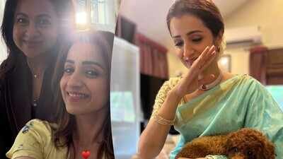 Trisha hides pendant with heart emoji in latest click with Radhika Sarathkumar, ‘Karuppu’ actress leaves fans guessing again | Tamil Movie News