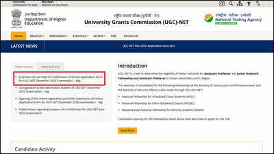UGC NET December 2026 last date extended to October 31, NTA allows applications without late fee