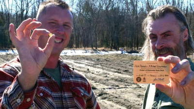 Arkansas man spent 13 years hunting for diamonds, then found a rare 6.03-carat yellow gem worth $1 million at a park during TikTok livestream | World News