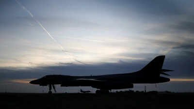 ‘Re-deployed to their home stations’: US withdraws all bombers from UK’s Fairford base after suspected terror plot