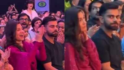 Virat Kohli and Anushka Sharma make rare appearance at Krishna Das kirtan concert in Mumbai, chant ‘Hari Naam’ and groove, netizens react as videos go viral |